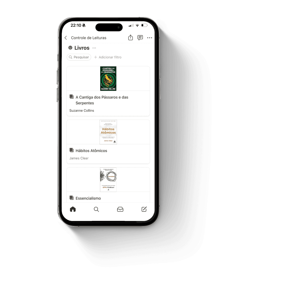 Lista de livros com capas